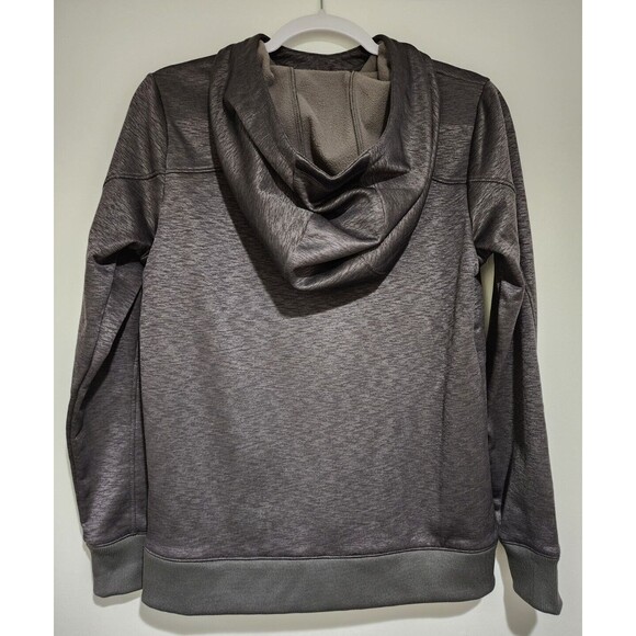 Under Armour Mens ColdGear Pullover Hoodie Sweatshirt Grayish Brown Logo Size S - Picture 3 of 9